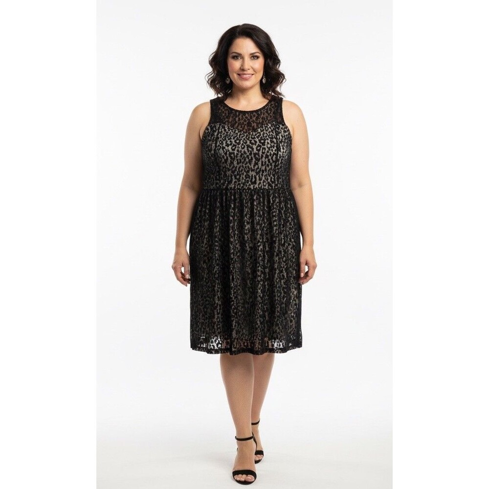 Black lace dress Size 14 NWT Dress Barn